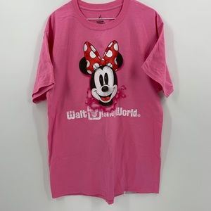Disney Minnie Mouse Tee Pink size Large